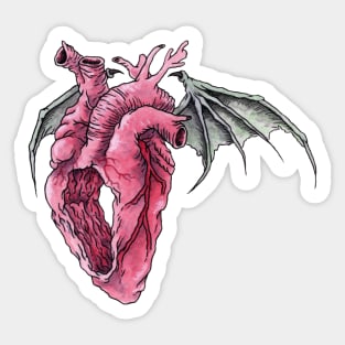 Empty Bat Heart Sticker